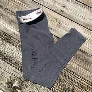 Grey cut up Hollister leggings